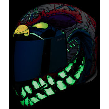 ICON Airframe Pro™ motorcycle helmet in Krazy Klown 2 pink design, large size, with detailed graphics and aerodynamic vent features.