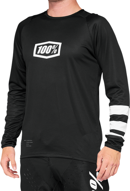100% R-Core Jersey - Long-Sleeve - Black - Small 41104-001-10 - Howling Moto
