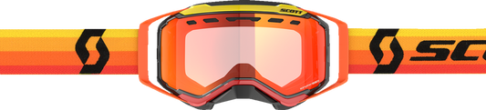 Scott Prospect Snow Cross Goggle with orange/yellow frame and red chrome enhancer lens for snow sports.