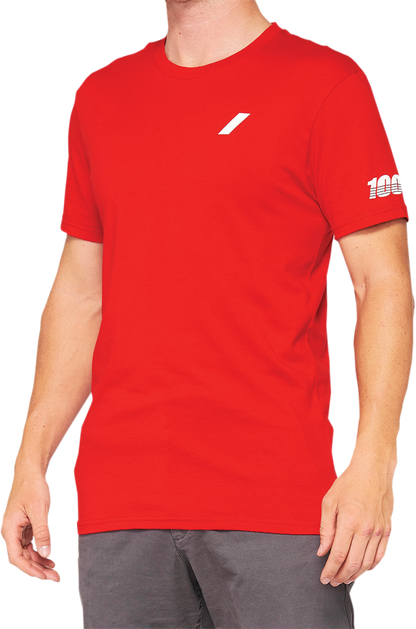 100% Tiller T-Shirt - Red - Large 32133-003-12 - Howling Moto