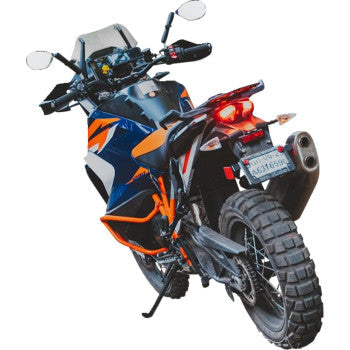 Black Oval RAM MOUNTS Tough-Mirror™ side view mirror for motorcycles, with ball joint, left or right, by Bill's Exhausts.