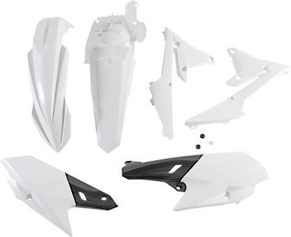 Acerbis standard replacement body kit in white for motorcycles, featuring streamlined design and durable construction.