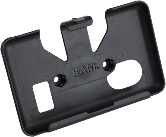 RAM Mounts device cradle for Garmin Nuvi 2595, engine-mounted holder with secure fit, compatible with Bill's Exhausts installation.