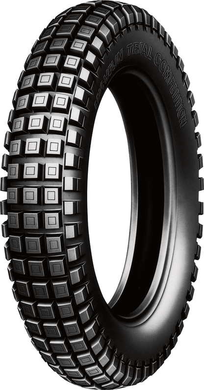 Michelin Trial X-Light rear motorcycle tire 120/100R18 with 68M load rating, featuring tread pattern designed for off-road use
