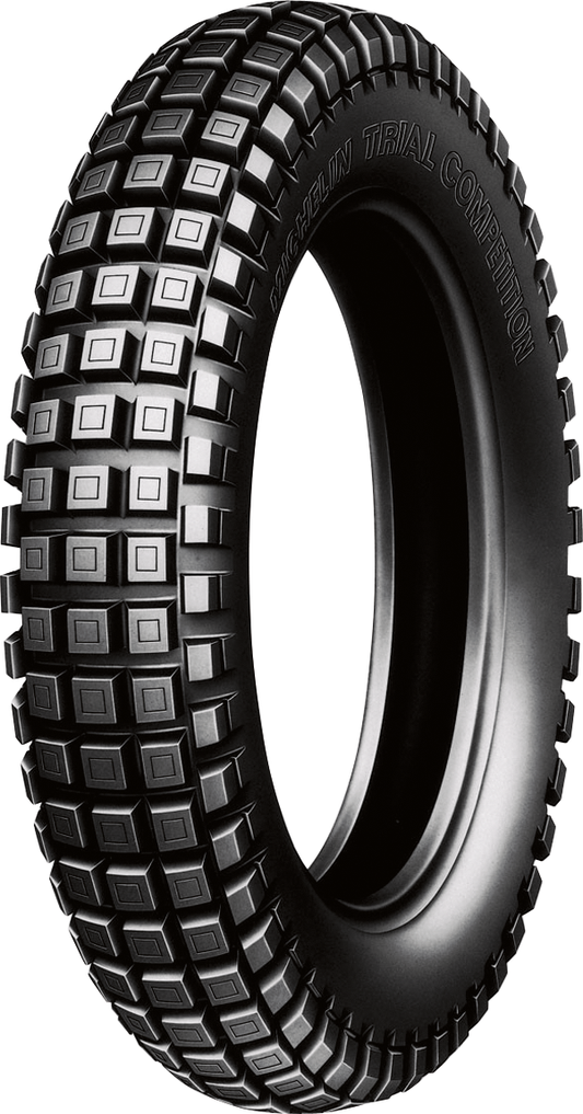 Michelin Trial X-Light rear motorcycle tire 120/100R18 with 68M load rating, featuring tread pattern designed for off-road use