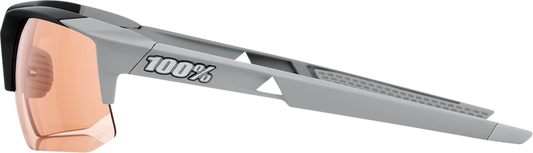 Bill's Exhausts Speedcoupe sunglasses in stone gray with coral mirror lenses, stylish and protective eyewear.