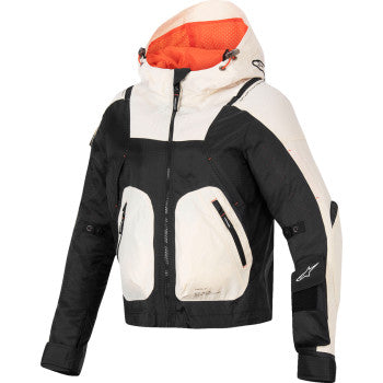 Alpinestars Stella Molly Air Jacket in black and almond color, size large, featuring lightweight protective motorcycle gear.