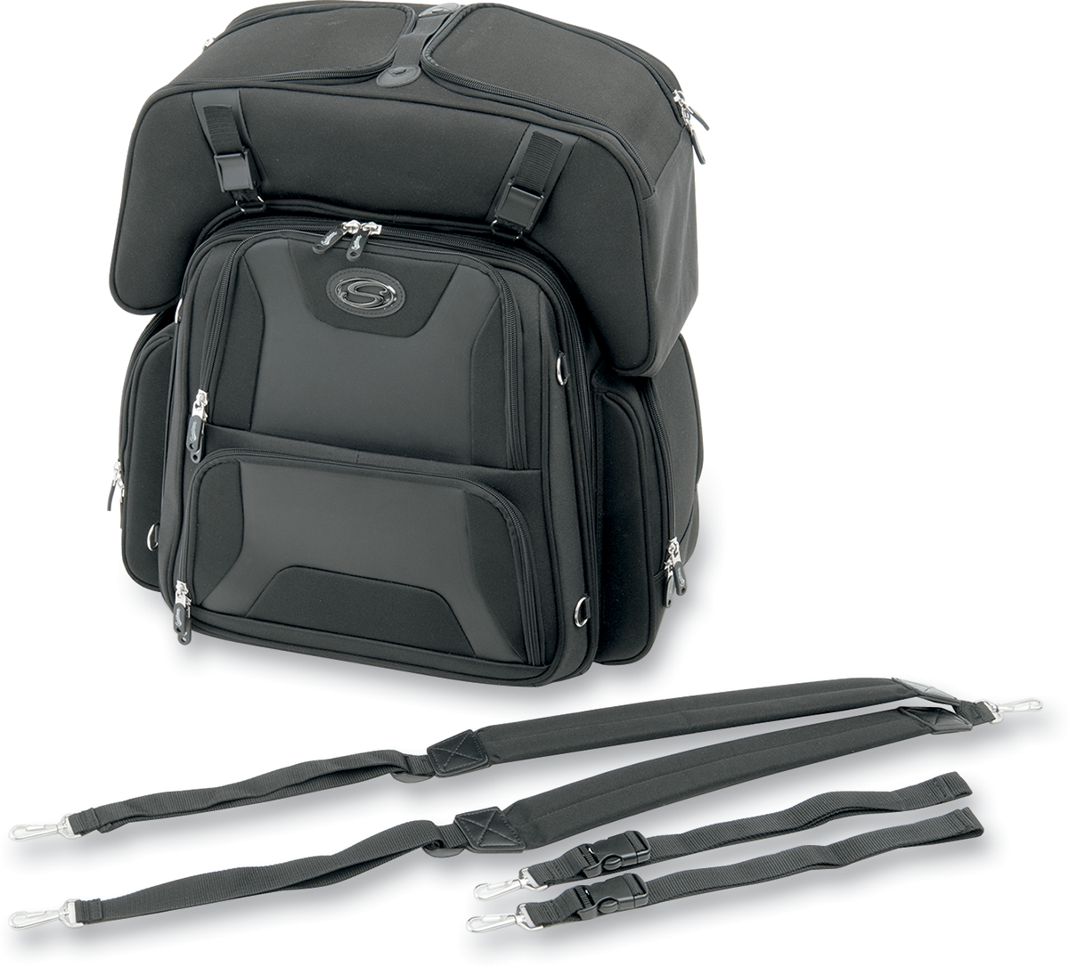 SADDLEMEN FTB3600 Sport Sissy Bar and Combo Bag EX000698 - Howling Moto