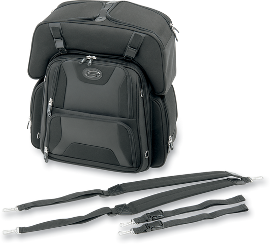 SADDLEMEN FTB3600 Sport Sissy Bar and Combo Bag EX000698 - Howling Moto