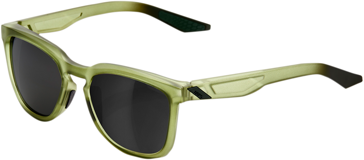 100% Hudson Sunglasses - Olive - Black Mirror 61028-296-61 - Howling Moto