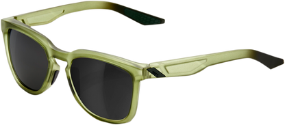 100% Hudson Sunglasses - Olive - Black Mirror 61028-296-61 - Howling Moto