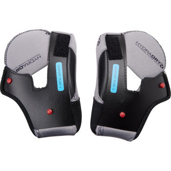 Gray ICON Domain™ Cheek Pads for helmets, large size, designed for comfort and fit in helmet parts.
