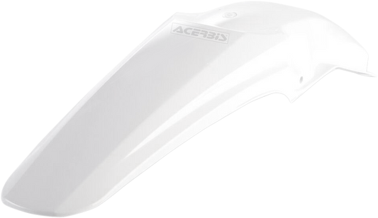 Acerbis white rear fender motorcycle body part with mounting points, designed for off-road or motocross bikes.
