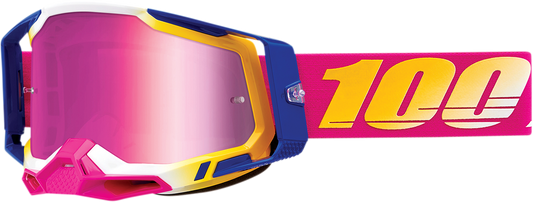 100% Racecraft 2 Goggles - Mission - Pink Mirror 50010-00012 - Howling Moto