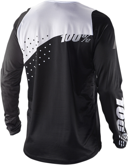 Black and white Bill's Exhausts R-Core long-sleeve jersey in XL with a sleek design and R-Core branding.