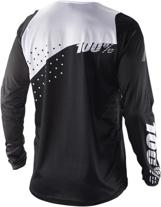 Black and white Bill's Exhausts R-Core long-sleeve jersey in XL with a sleek design and R-Core branding.