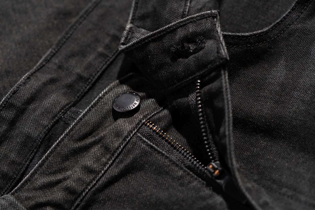 Black Bill's Exhausts ICON Uparmor™ Jean in size 32, showcasing the stylish denim fabric and classic jean design.