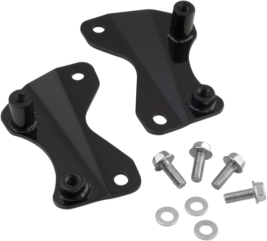 Bill's Exhausts SHOW CHROME Tour Luggage Rack Mount for engine, showing the chrome finish and mounting brackets.