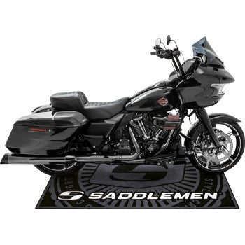 Bill's Exhausts SADDLEMEN Floor Mat, 72 x 48 inches, durable rubber mat with textured surface for vehicle flooring protection.