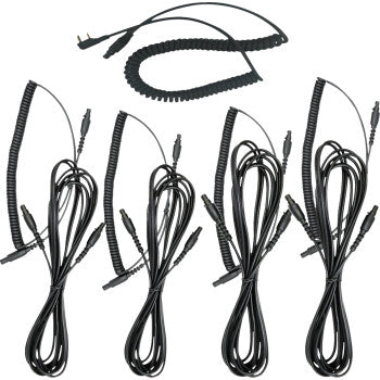 NAVATLAS Intercom and Radio helmet headset kit for 4-seat helmets, black color, compatible with Bill's Exhausts NI2RIH4 system.