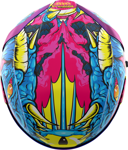 Blue ICON Airform™ Kryola Kreep MIPS® helmet in 3XL size with aerodynamic design and adjustable straps, safety-rated motorcycle helmet.