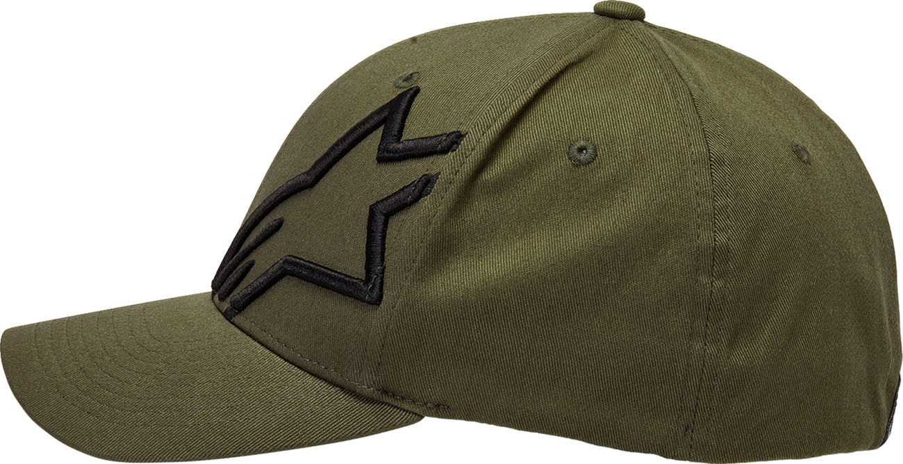 Black ALPINESTARS Corp Shift 2 hat in military style, large/XL size, featuring the ALPINESTARS logo on front.