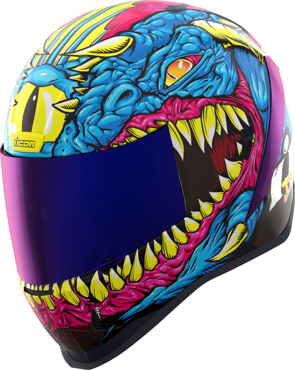 Blue ICON Airform™ helmet with Kryola Kreep design, MIPS® safety system, XS size, featuring aerodynamic vents and a secure strap.