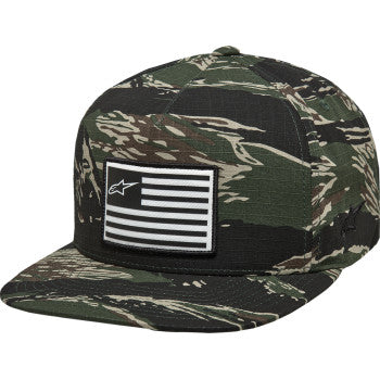 Green ALPINESTARS Extol hat, one size, casual baseball cap style with embroidered logo, featuring a curved brim and adjustable strap.