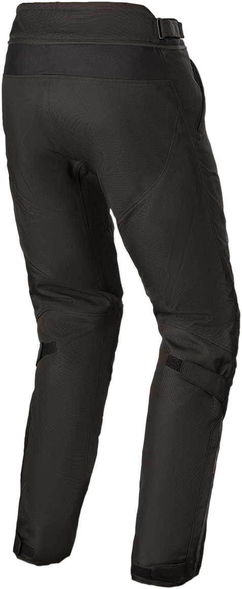 Black Alpinestars Gravity Drystar® motorcycle pants in 2XL, with protective knee pads and reinforced fabric for riding comfort and safety.