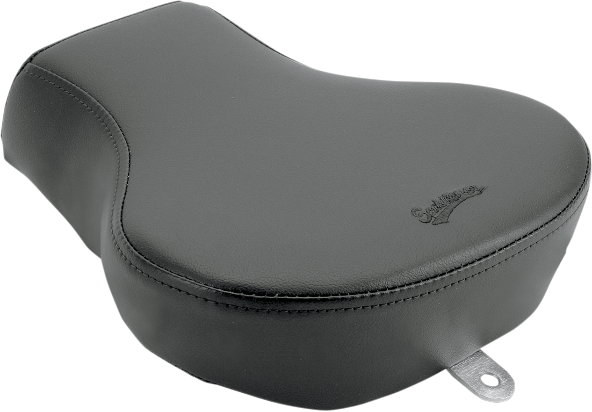 Motorcycle seat for Harley FLSTF 2007-2017, SADDLEMEN Touring Pillion seat by Bill's Exhausts, shown in black on a touring bike