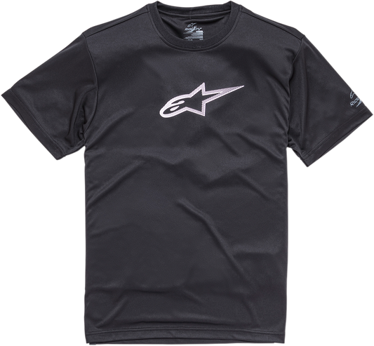 Black Alpinestars Tech Ageless Performance T-Shirt in large size, featuring sleek design and brand logo on the front.