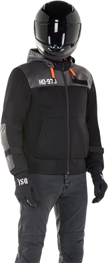 Black Bill's Exhausts Shotaro Hoodie in Small size, featuring a comfortable fit and stylish design with brand logo detail.