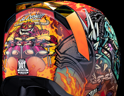 Red ICON Airflite™ helmet with MIPS® safety features, medium size, featuring a sleek aerodynamic design and multiple ventilation vents.
