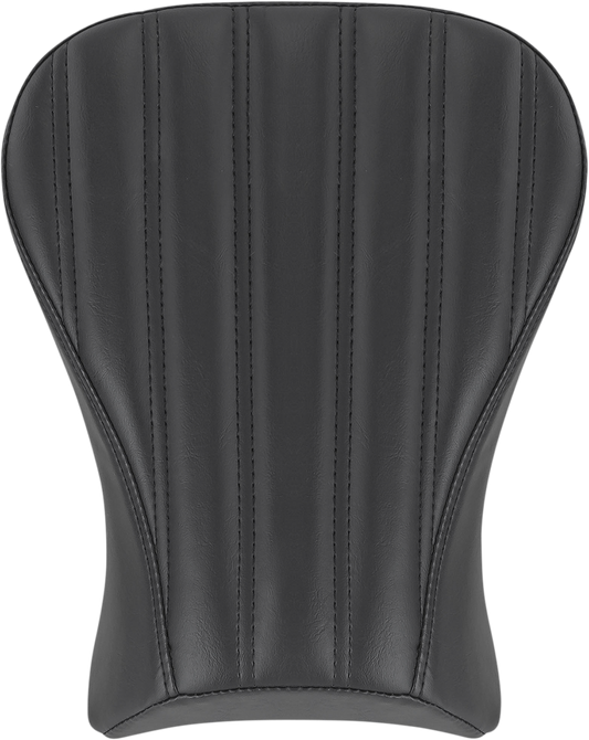 Black SADDLEMEN Knuckle Pillion Pad for FXLR/FLSB touring seats, designed for comfortable passenger riding on Harley Davidson bikes.