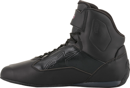 Black and pink Bill's Exhausts ALPINESTARS Stella Faster-3 shoes in US size 6, featuring sporty design and durable construction.