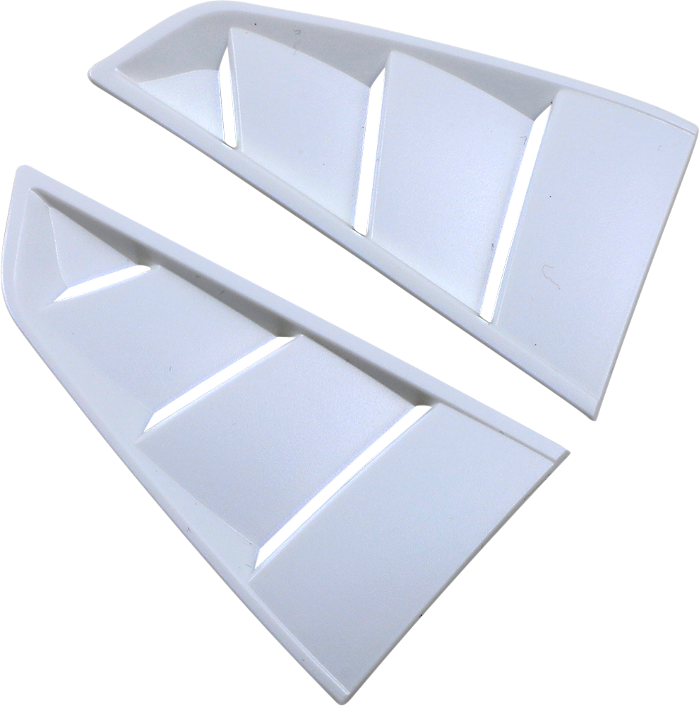 Alpinestars SM5 Top Side Vents in white for helmet enhancement, shown on a motorcycle helmet.