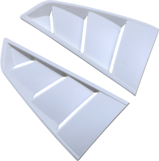 Alpinestars SM5 Top Side Vents in white for helmet enhancement, shown on a motorcycle helmet.