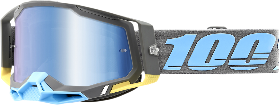 100% Racecraft 2 Goggles - Trinidad - Blue Mirror 50010-00008 - Howling Moto