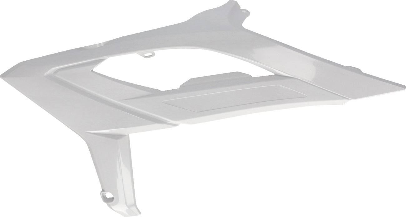 White Acerbis radiator shrouds for motorcycle, designed for body protection and style, with part number 2979450002.