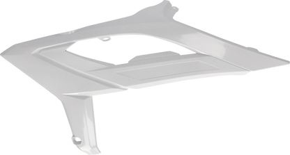 White Acerbis radiator shrouds for motorcycle, designed for body protection and style, with part number 2979450002.