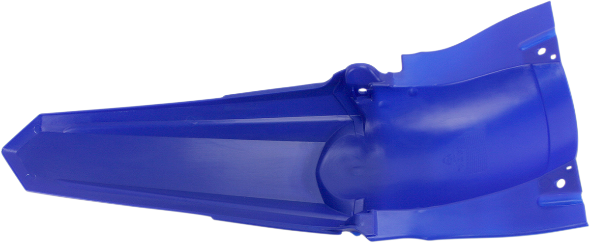 Blue ACERBIS rear fender for motorcycle, made of durable body material, with mounting points visible in the image.