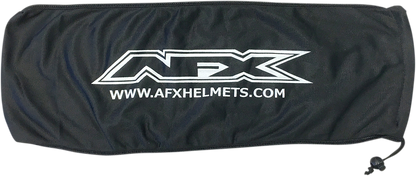 Black AFX Shield Bag by Bill's Exhausts, a protective gear bag with secure closure and durable material for motorcycle gear storage.