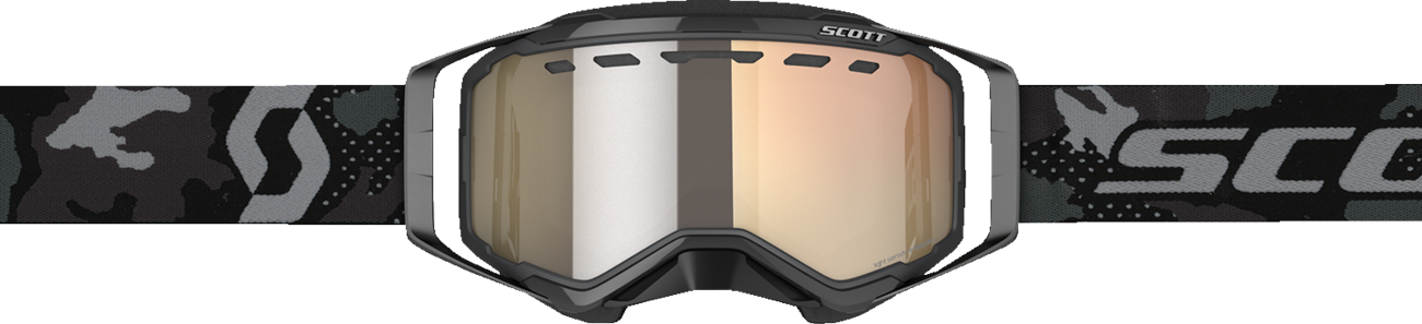Scott Prospect Snow Cross Goggle in dark gray and black with light-sensitive bronze chrome lens, designed for winter sports.