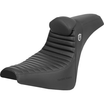 SADDLEMEN Pro Series SDC Performance Seat - w/ Backrest - Tuck-n-Roll/Carbon Fiber - Gripper - FX '18-'24 SC81830TB - Howling Moto
