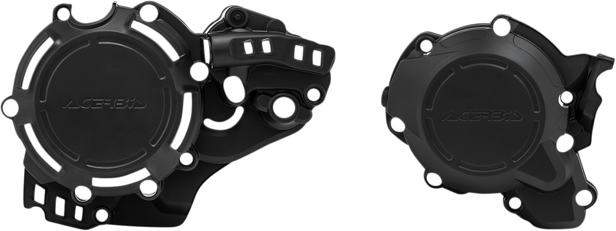 Black ACERBIS X-Power Cover Kit for Gas Gas motocross bike, designed as a durable body protection component.