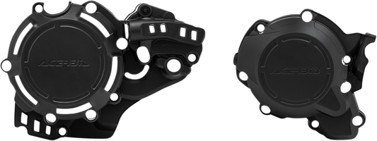 Black ACERBIS X-Power Cover Kit for Gas Gas motocross bike, designed as a durable body protection component.