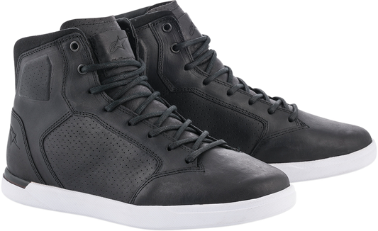 Black Alpinestars J-Cult shoes in US size 6 featuring sleek design and brand logo on the side.