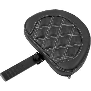 Bill's Exhausts SADDLEMEN RoadSofa™ motorcycle seat with backrest, carbon fiber finish, lattice stitch, white stitching for FLTR/FLHX '23-'24