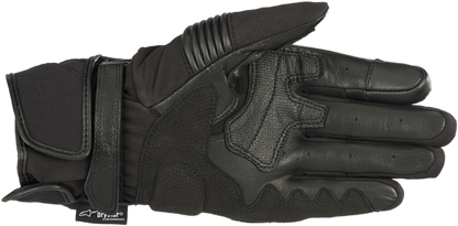 Alpinestars T-SP W Drystar gloves in black, 2XL, showing the durable motorcycle glove with textured palm and adjustable wrist strap.