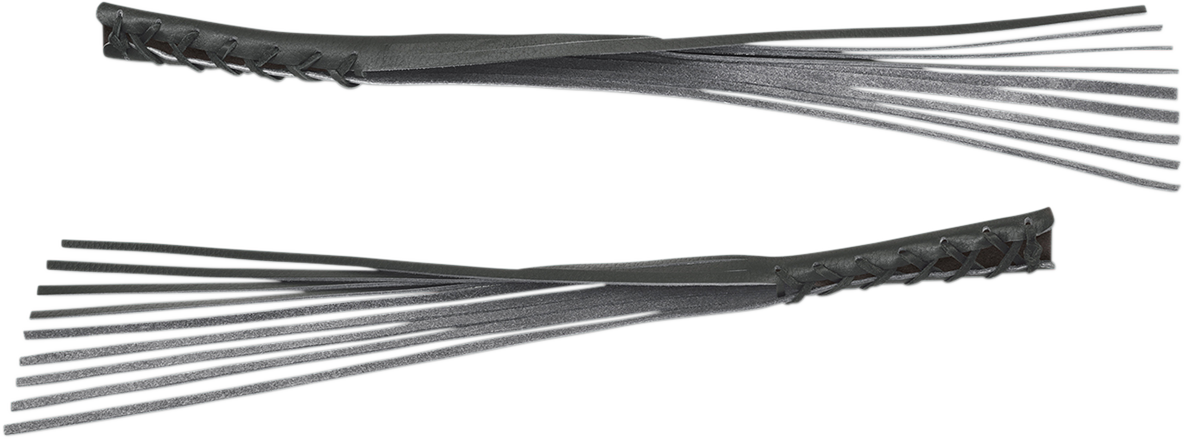 Bill's Exhausts SHOW CHROME Leather Lever Laces for engine, featuring chrome finish and durable leather material.